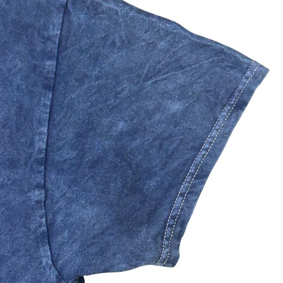 Nirvana "In Utero" Distressed Look Graphic T-Shirt Woman L Blue With Pink Print - Picture 7 of 11